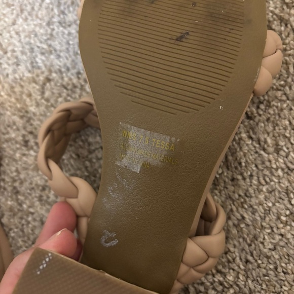 Dolce Vita Women's Braided Square Open Toe Block Heel Tessa Heels Tan Size 7.5 - Picture 7 of 7